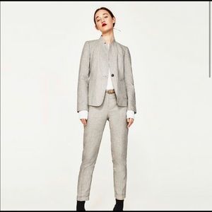 Zara Linen Blazer Gray (NWT)